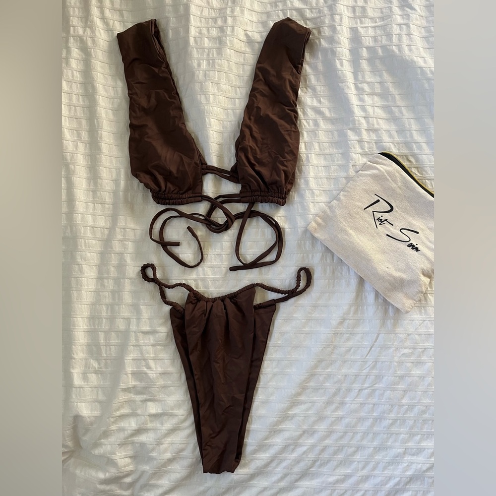 Riot Swim two piece brown bikini 🤎🍫